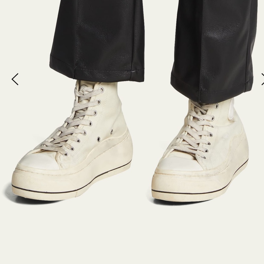 R13 Off-White High-Top Platform Sneakers - Picture 3 of 11